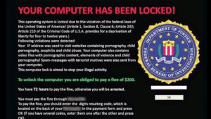 Ransomware screenlocker fbi